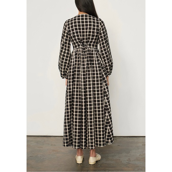 Mara Hoffman Midi Plaid Long-Sleeve Paula Dress - Picture 5 of 8